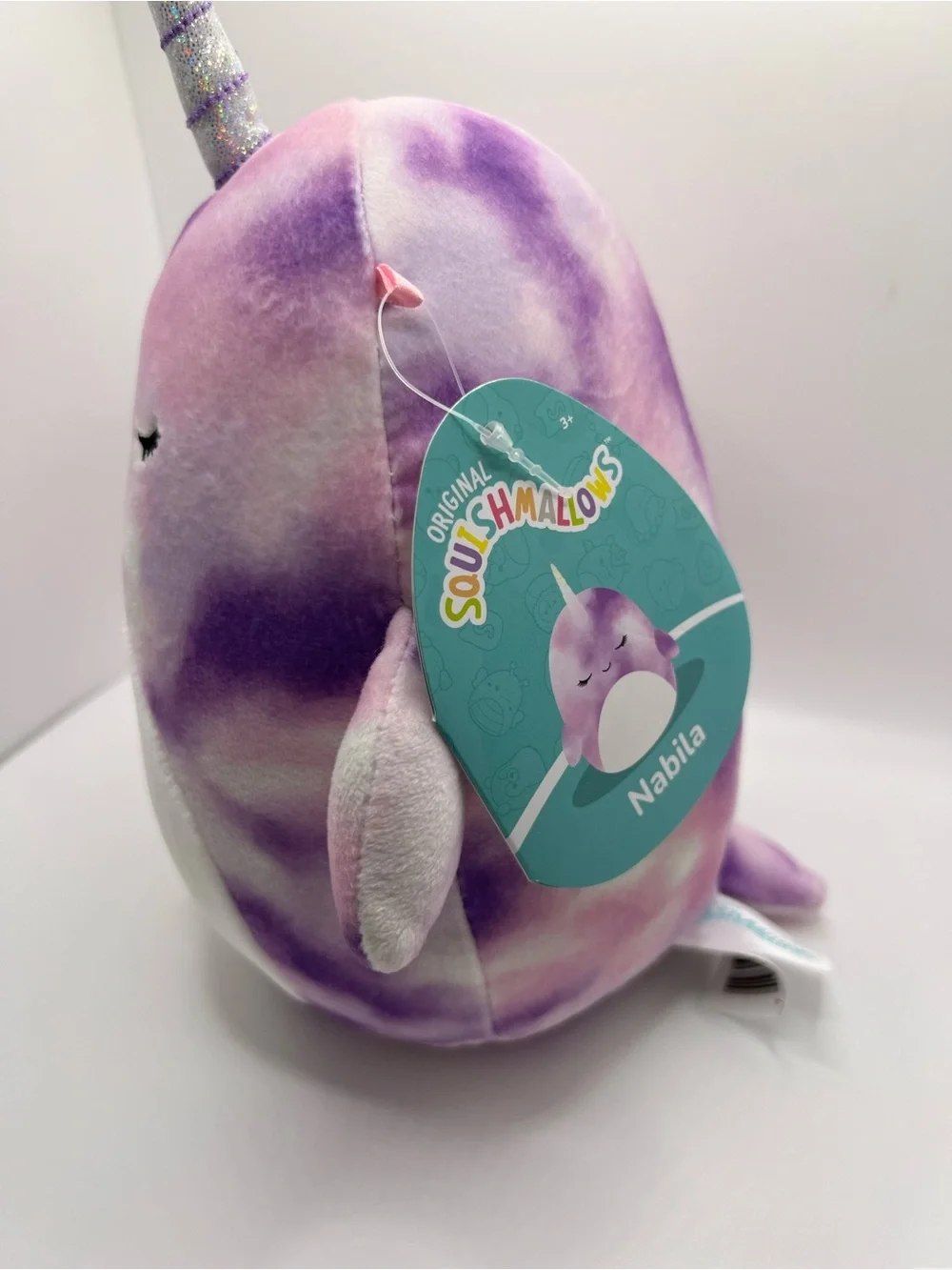 Squishmallow Kellytoy New 5” Nabila Purple Narwhal NWT
